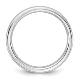14K White Gold European-Style Comfort-Fit Wedding Band 5mm Solid Ring