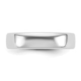 14K White Gold European-Style Comfort-Fit Wedding Band 5mm Solid Ring