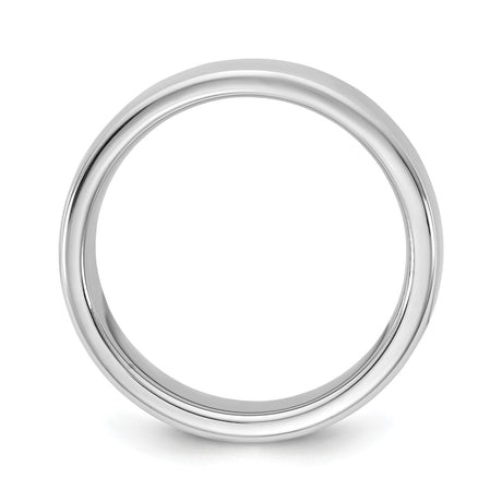 14k White Gold Comfort Fit wedding band ring alternate angle