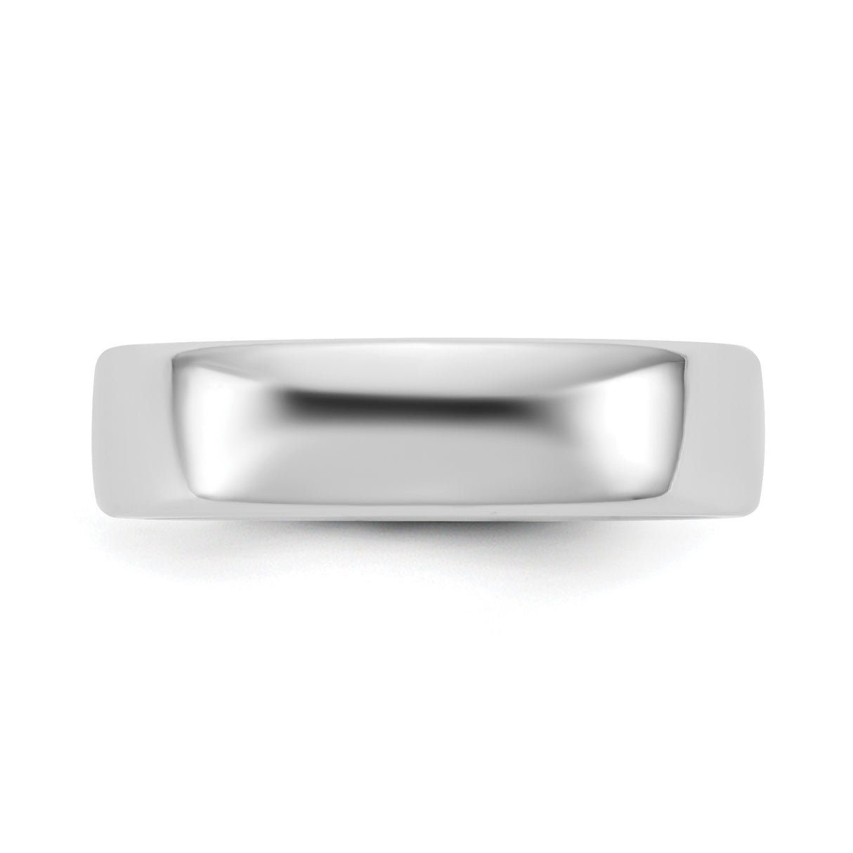 14k White Gold Comfort Fit wedding band ring detail view