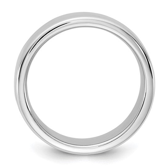 14K White Gold European-Style Comfort-Fit Wedding Band, 7mm, No Stone Included