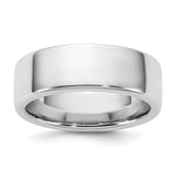 14K White Gold European-Style Comfort-Fit Wedding Band, 7mm, No Stone Included