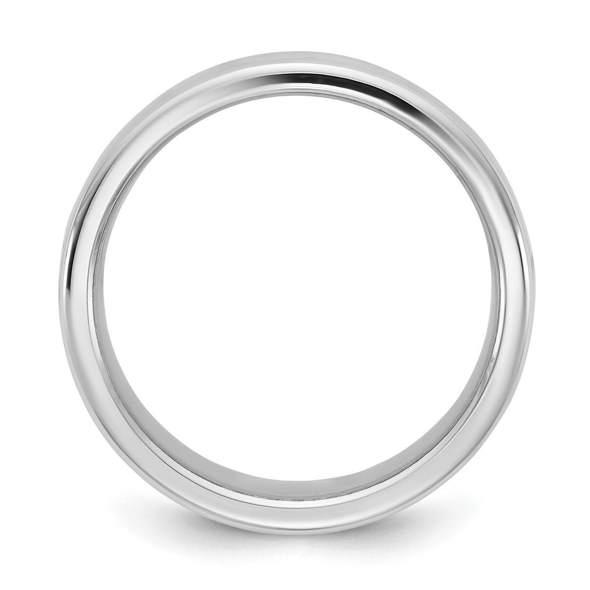 14k White Gold Comfort Fit wedding band ring alternate angle