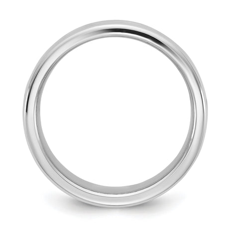 14k White Gold Comfort Fit wedding band ring alternate angle