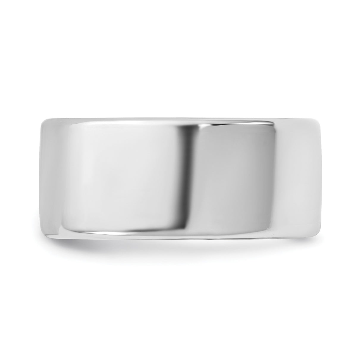 14k White Gold Comfort Fit wedding band ring detail view