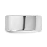 14k White Gold Comfort Fit wedding band ring detail view