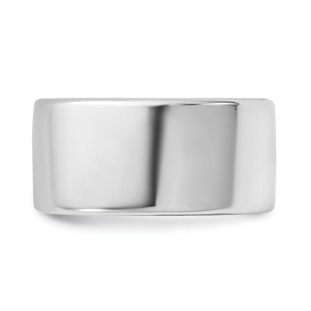 14k White Gold Comfort Fit wedding band ring detail view