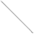 14K White Gold 3.9 mm Curb Chain Bracelet, Polished