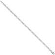 14K White Gold 2.75 mm Figaro Chain Anklet, Polished