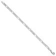14K White Gold 4.5 mm Figaro Chain Anklet, Polished