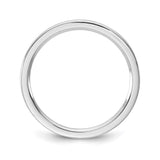 14k White Gold Flat, Comfort Fit wedding band ring alternate angle