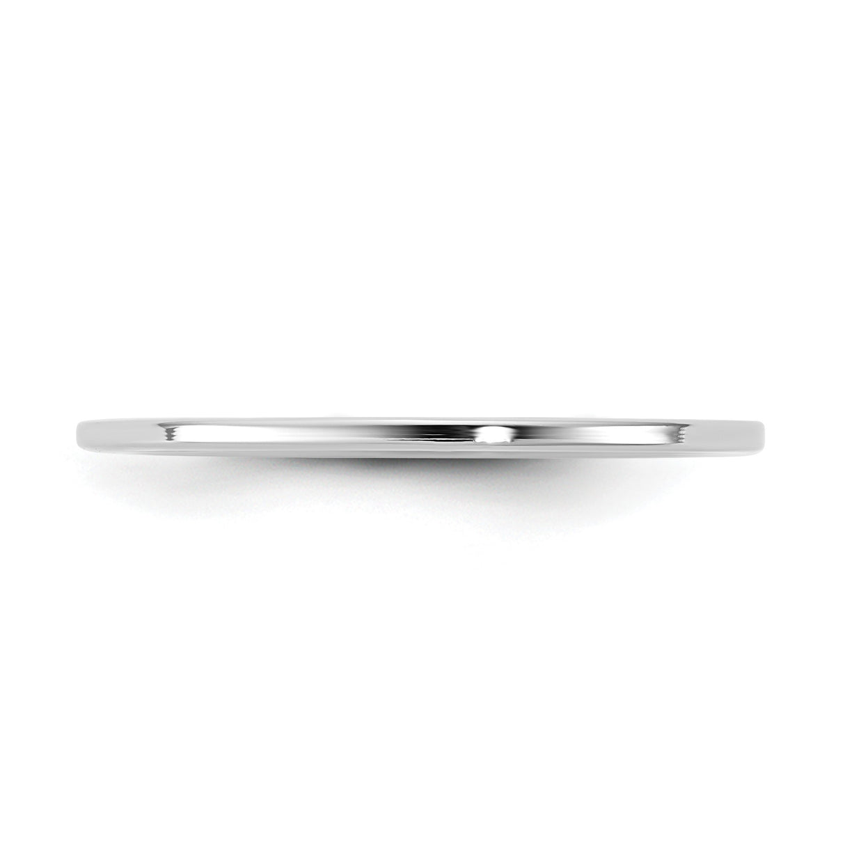 14k White Gold Flat, Comfort Fit wedding band ring detail view