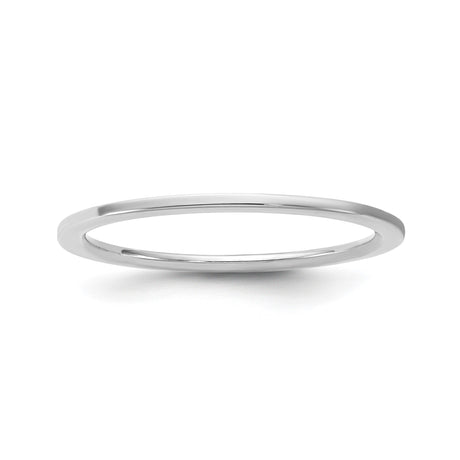 10k White Gold Flat, Comfort Fit wedding band ring