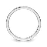 14k White Gold Flat, Comfort Fit wedding band ring alternate angle