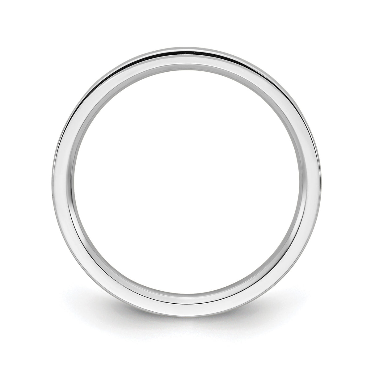 10k White Gold Flat, Comfort Fit wedding band ring alternate angle