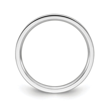 10k White Gold Flat, Comfort Fit wedding band ring alternate angle