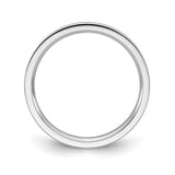 14k White Gold Flat, Comfort Fit wedding band ring alternate angle