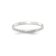 10k White Gold Flat, Comfort Fit wedding band ring