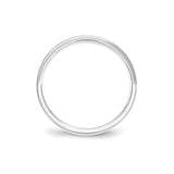 10k White Gold Flat, Comfort Fit wedding band ring alternate angle