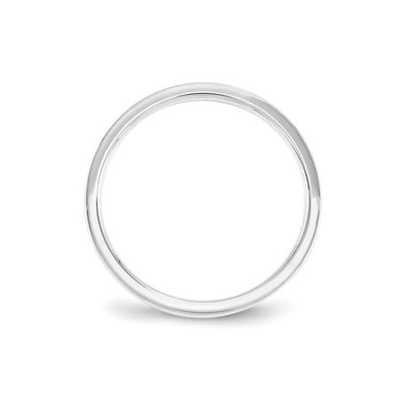 10k White Gold Flat, Comfort Fit wedding band ring alternate angle