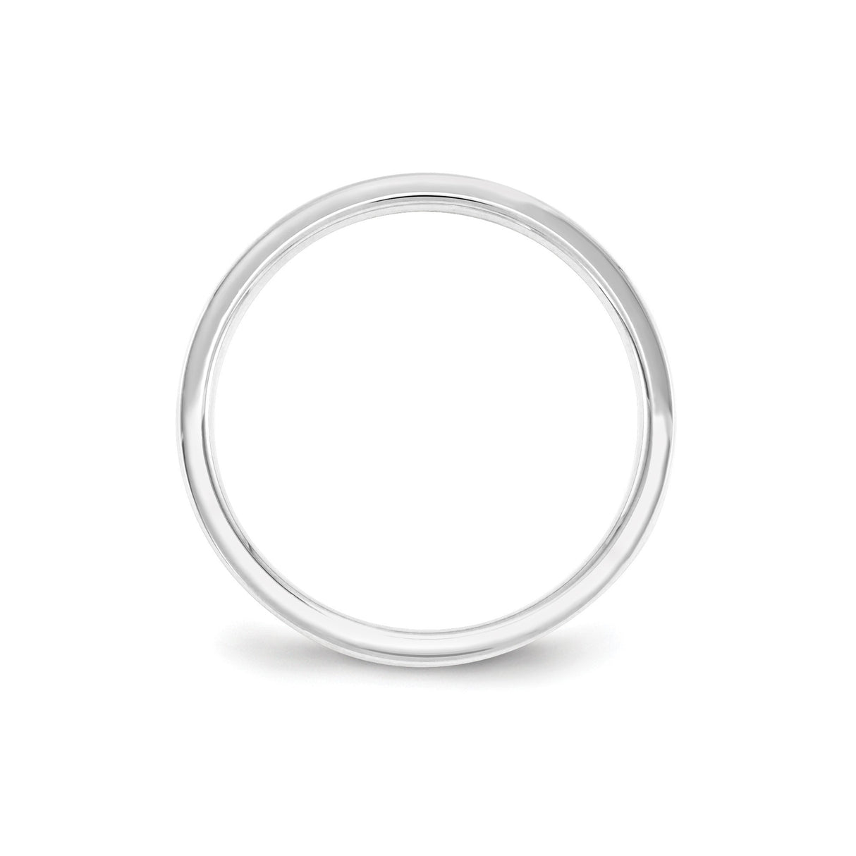 14k White Gold Flat, Comfort Fit wedding band ring alternate angle