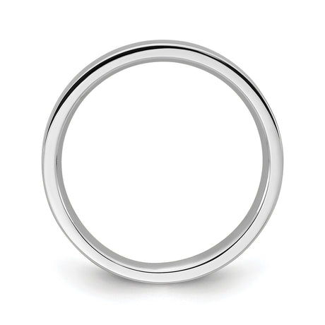 10k White Gold Flat, Comfort Fit wedding band ring alternate angle