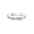 10k White Gold Flat, Comfort Fit wedding band ring