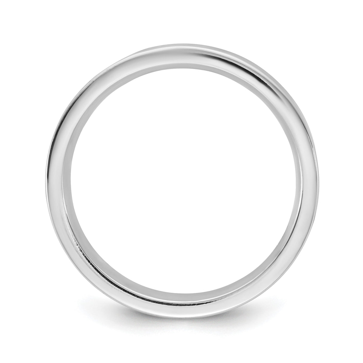 14k White Gold Flat, Comfort Fit wedding band ring alternate angle