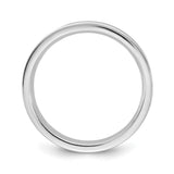 14k White Gold Flat, Comfort Fit wedding band ring alternate angle