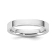 10k White Gold Flat, Comfort Fit wedding band ring