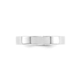 10k White Gold Flat, Comfort Fit wedding band ring detail view