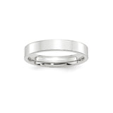 10k White Gold Flat, Comfort Fit wedding band ring