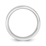 10k White Gold Flat, Comfort Fit wedding band ring alternate angle