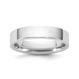 10k White Gold Flat, Comfort Fit wedding band ring