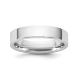 10k White Gold Flat, Comfort Fit wedding band ring