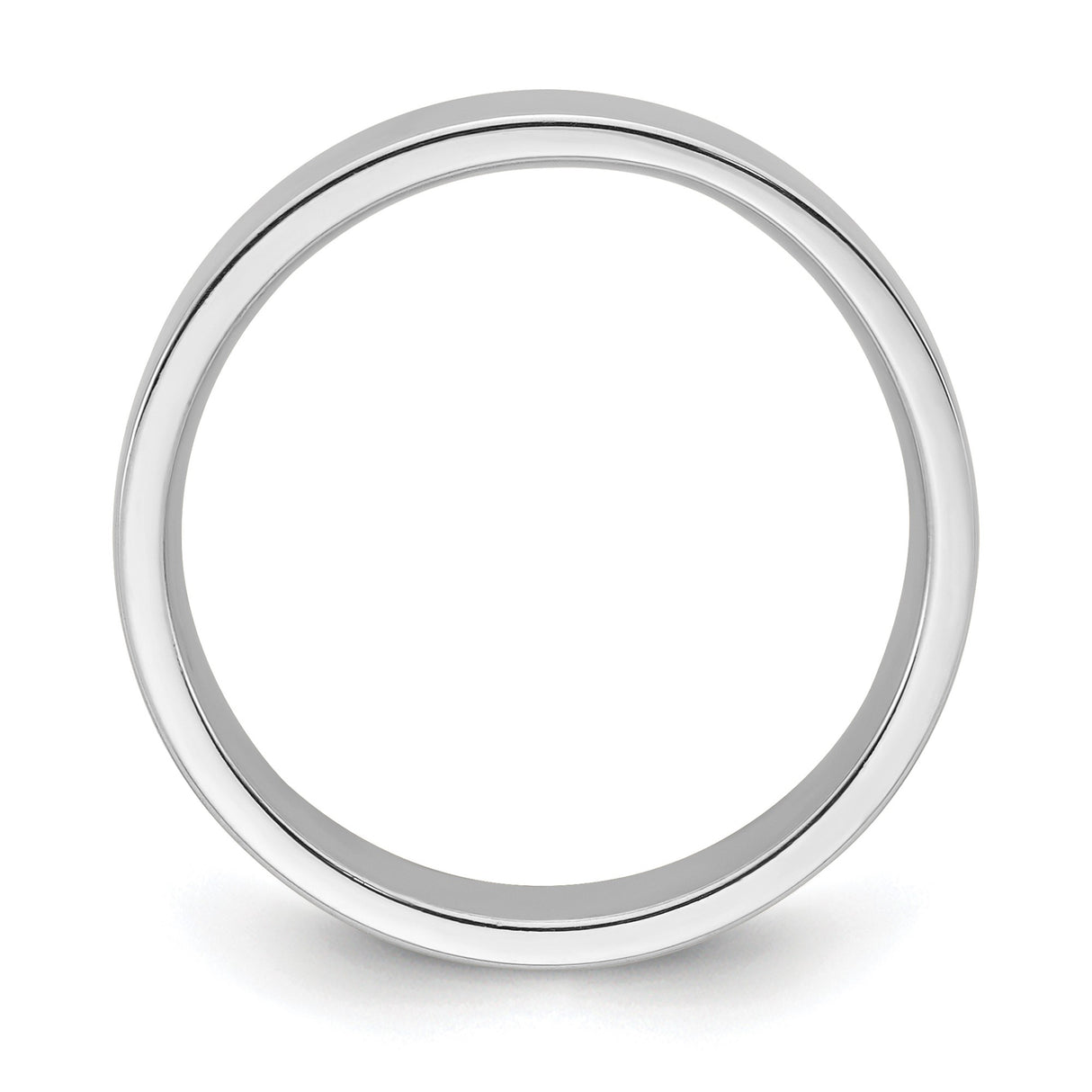10k White Gold Flat, Comfort Fit wedding band ring alternate angle