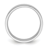 10k White Gold Flat, Comfort Fit wedding band ring alternate angle