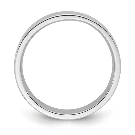 10k White Gold Flat, Comfort Fit wedding band ring alternate angle