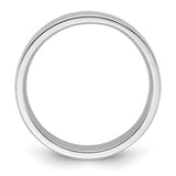 14K White Gold Flat Wedding Band, Comfort Fit, Solid 5mm Wide, Classic Modern Ring