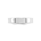 10k White Gold Flat, Comfort Fit wedding band ring detail view