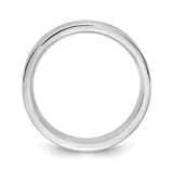 10k White Gold Flat, Comfort Fit wedding band ring alternate angle