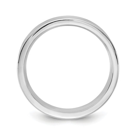 10k White Gold Flat, Comfort Fit wedding band ring alternate angle