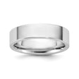 10k White Gold Flat, Comfort Fit wedding band ring