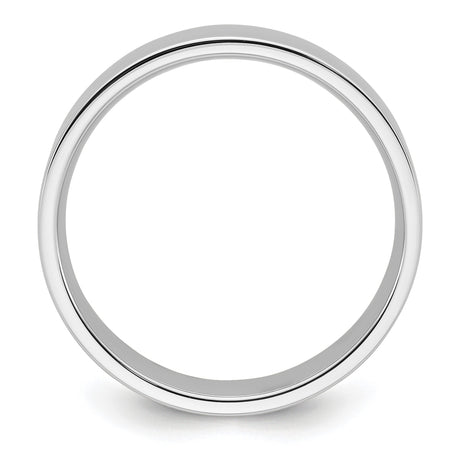 10k White Gold Flat, Comfort Fit wedding band ring alternate angle