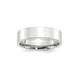 10k White Gold Flat, Comfort Fit wedding band ring
