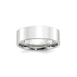 10k White Gold Flat, Comfort Fit wedding band ring