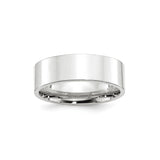 10k White Gold Flat, Comfort Fit wedding band ring