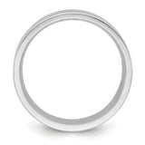10k White Gold Flat, Comfort Fit wedding band ring alternate angle