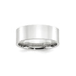 10k White Gold Flat, Comfort Fit wedding band ring