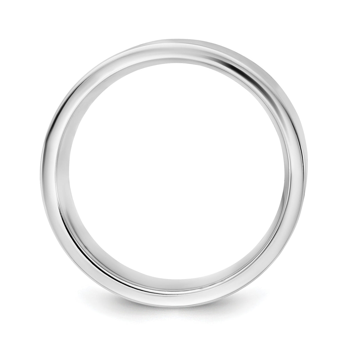 14k White Gold Flat, Comfort Fit wedding band ring alternate angle